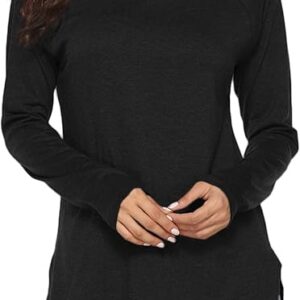 Newchoice Women's Casual Batwing Long Sleeve T Shirt Round Neck Basic Loose Tunic Tops