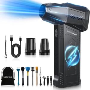Solareye Compressed Air Duster - 180000RPM Electric Air Duster - Cordless Air Blower Rechargeable