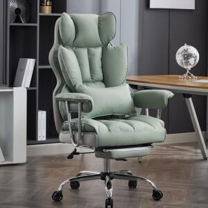 Efomao Desk Office Chair 400LBS, Big and Tall Office Chair, PU Leather Computer Chair