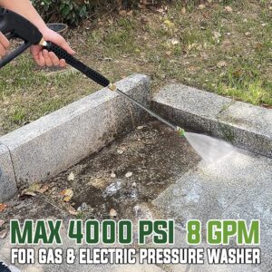 YAMATIC Pressure Washer Gun and Wand with 5 Spray Nozzles, M22-14mm