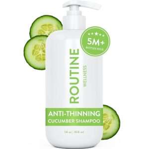 Routine Wellness Anti-Thinning Shampoo for Thinning Hair - Biotin DHT Blocker Women & Men
