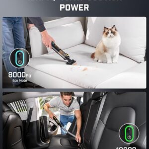 Fanttik V8 Apex Car Vacuum, 4-in-1 Portable Mini Cordless Vacuum