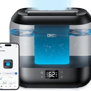 Dreo Smart Humidifiers for Bedroom, Top Fill 4L Supersized Cool Mist Humidifier