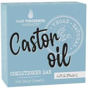 Castor Oil Conditioner Bar for Hair Growth. Eco Friendly, Vegan, Color Safe, pH Balanced
