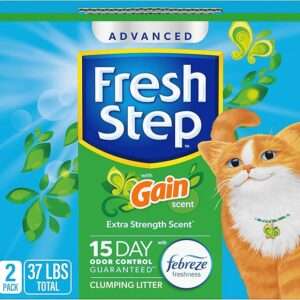 Fresh Step Advanced Clumping Litter with Febreze Freshness with Gain Scent, Fights Odor on Contact