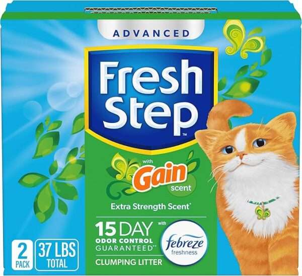 Fresh Step Advanced Clumping Litter with Febreze Freshness with Gain Scent, Fights Odor on Contact